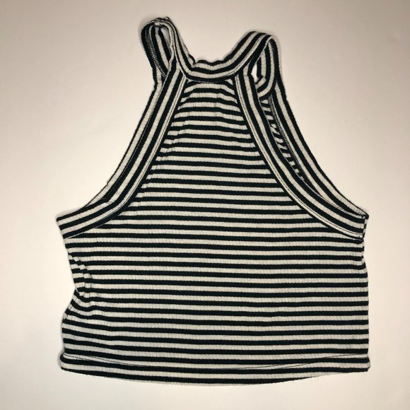 Urban Outfitters Truly Madly Deeply Boho Black & White Crop Top Festival Y2K - Picture 2 of 6